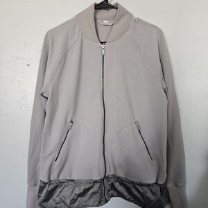 Lululemon Women's Large Swept Along Dark Chrome Gray Jacket Full Zip Athletic